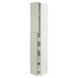 METOD / MAXIMERA hi cab w 2 doors/4 drawers, white/Stensund light green, 40x60x240 cm