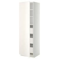 METOD / MAXIMERA high cabinet with drawers, white/Veddinge white, 60x60x200 cm