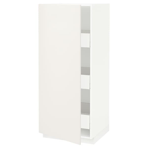 METOD / MAXIMERA - High cabinet with drawers, white/Veddinge white, 60x60x140 cm - best price from Maltashopper.com 89377240