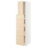 METOD / MAXIMERA hc w p-o func 1dr/4drw, white/Askersund light ash effect, 40x60x200 cm