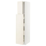 METOD / MAXIMERA hc w p-o func 1dr/4drw, white/Bodbyn off-white, 40x60x200 cm