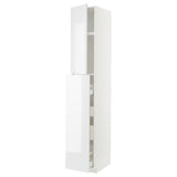 METOD / MAXIMERA hc w p-o func 1dr/4drw, white/Ringhult white, 40x60x240 cm
