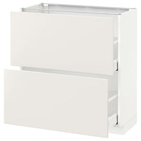 METOD / MAXIMERA base cabinet with 2 drawers, white/Veddinge white, 80x37 cm