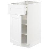 METOD / MAXIMERA base cabinet with drawer/door, white/Axstad matt white, 40x60 cm