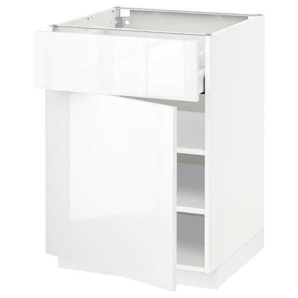 Ikea METOD / MAXIMERA - Base cabinet with drawer/door, white/Ringhult white, 60x60 cm