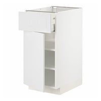 METOD / MAXIMERA base cabinet with drawer/door, white/Stensund white, 40x60 cm