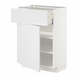 METOD / MAXIMERA base cabinet with drawer/door, white/Stensund white, 60x37 cm