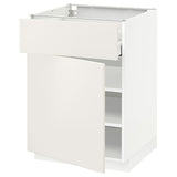 METOD / MAXIMERA base cabinet with drawer/door, white/Veddinge white, 60x60 cm