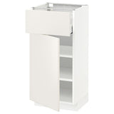 METOD / MAXIMERA base cabinet with drawer/door, white/Veddinge white, 40x37 cm