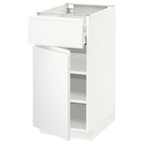 METOD / MAXIMERA base cabinet with drawer/door, white/Voxtorp matt white, 40x60 cm