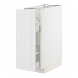 METOD / MAXIMERA base cabinet/pull-out int fittings, white/Stensund white, 30x60 cm