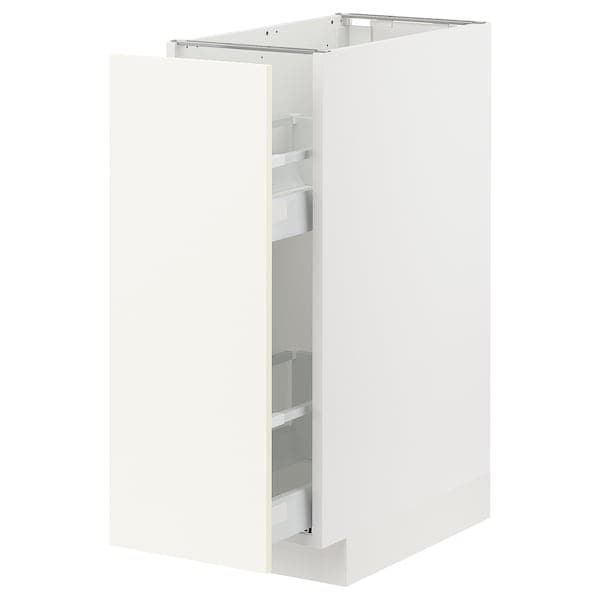 Ikea METOD / MAXIMERA - Base cabinet/pull-out int fittings, white/Vallstena white, 30x60 cm