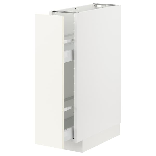 Ikea METOD / MAXIMERA - Base cabinet/pull-out int fittings, white/Vallstena white, 20x60 cm