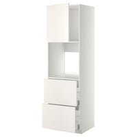 METOD / MAXIMERA hi cab f ov w dr/2 frnts/2 hi drwrs, white/Veddinge white, 60x60x200 cm