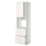 METOD / MAXIMERA hi cab f ov w dr/2 frnts/2 hi drwrs, white/Veddinge white, 60x60x220 cm