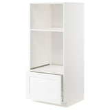 METOD / MAXIMERA high cabinet f built-in appliances, white Enköping/white wood effect, 60x60x140 cm
