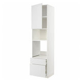 METOD / MAXIMERA high cabinet f built-in appliances, white/Stensund white, 60x60x240 cm