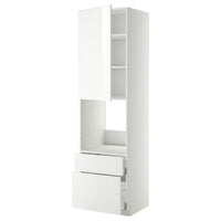 METOD / MAXIMERA high cabinet f oven+door/2 drawers, white/Ringhult white, 60x60x220 cm