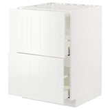 METOD / MAXIMERA base cab f hob/int extractor w drw, white/Stensund white, 60x60 cm