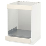 METOD / MAXIMERA base cab for hob+oven w drawer, white/Bodbyn off-white, 60x60 cm