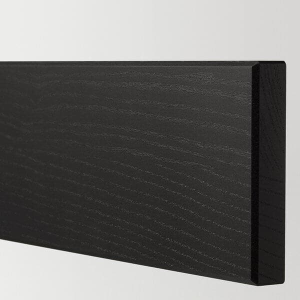 Ikea METOD / MAXIMERA - Wall cab w 2 glass doors/2 drawers, white/Lerhyttan black stained, 60x100 cm