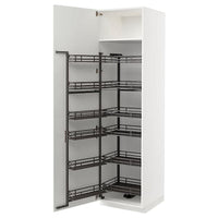 METOD high cabinet with pull-out larder, white/Ringhult white, 60x60x220 cm