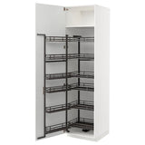 METOD high cabinet with pull-out larder, white/Stensund white, 60x60x220 cm