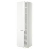 METOD high cabinet with shelves/2 doors, white/Ringhult white, 60x60x220 cm