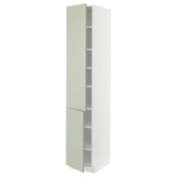 METOD high cabinet with shelves/2 doors, white/Stensund light green, 40x60x220 cm