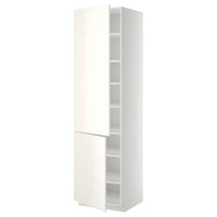 METOD high cabinet with shelves/2 doors, white/Veddinge white, 60x60x220 cm