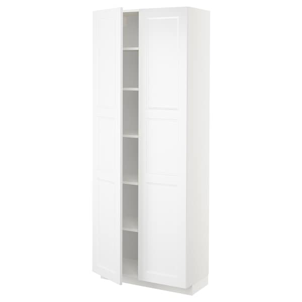 Ikea METOD - High cabinet with shelves, white/Axstad matt white, 80x37x200 cm