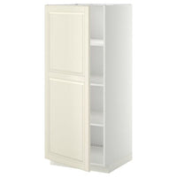 METOD high cabinet with shelves, white/Bodbyn off-white, 60x60x140 cm