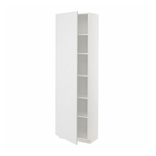 Ikea METOD - High cabinet with shelves, white/Stensund white, 60x37x200 cm
