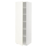 METOD high cabinet with shelves, white/Vallstena white, 60x60x200 cm