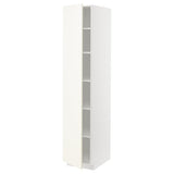 METOD high cabinet with shelves, white/Vallstena white, 40x60x200 cm