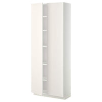 METOD high cabinet with shelves, white/Veddinge white, 80x37x200 cm
