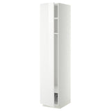 METOD high cabinet w shelves/wire basket, white/Ringhult white, 40x60x200 cm
