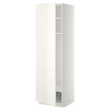 METOD high cabinet w shelves/wire basket, white/Veddinge white, 60x60x200 cm