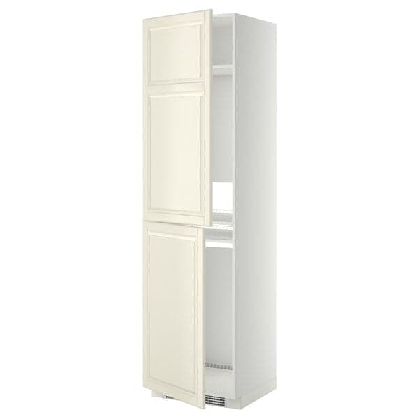 Ikea METOD - High cabinet for fridge/freezer, white/Bodbyn off-white, 60x60x220 cm