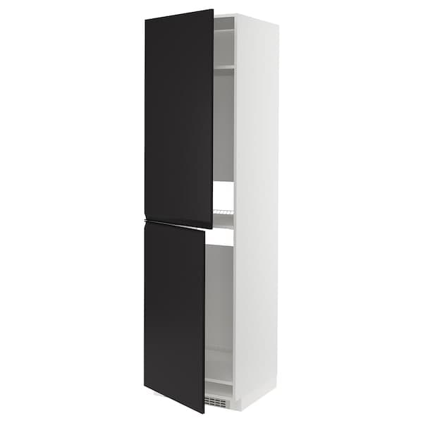Ikea METOD - High cabinet for fridge/freezer, white/Upplöv matt anthracite , 60x60x220 cm