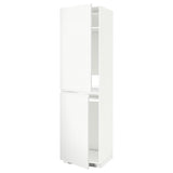 METOD high cabinet for fridge/freezer, white/Voxtorp matt white, 60x60x220 cm