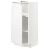 METOD base cabinet with shelves, white/Axstad matt white, 40x37 cm