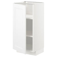 METOD base cabinet with shelves, white/Axstad matt white, 40x37 cm