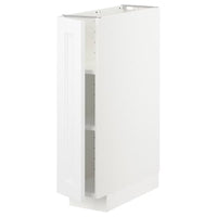 METOD base cabinet with shelves, white/Axstad matt white, 20x60 cm