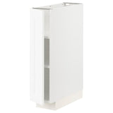 METOD base cabinet with shelves, white Enköping/white wood effect, 20x60 cm