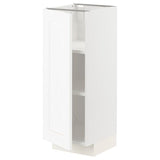 METOD base cabinet with shelves, white Enköping/white wood effect, 30x37 cm