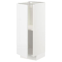 METOD base cabinet with shelves, white/Ringhult white, 30x37 cm