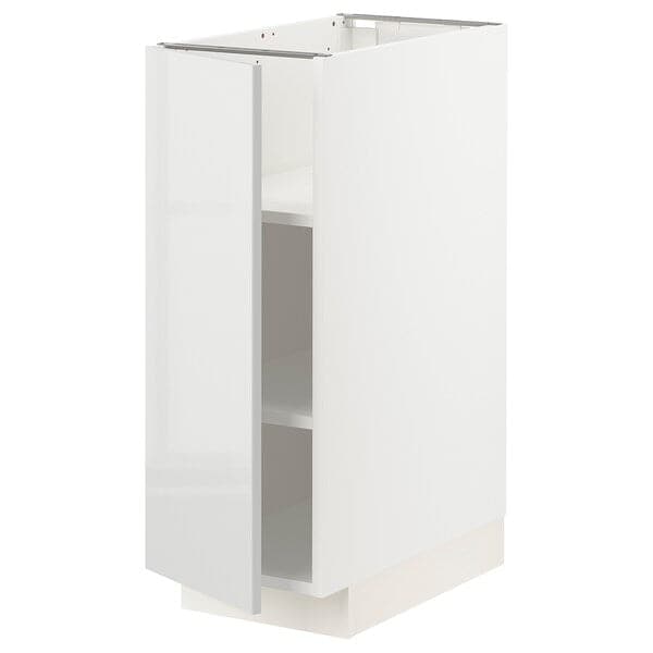 METOD - Base cabinet with shelves, white/Ringhult light grey, 30x60 cm - best price from Maltashopper.com 49466851