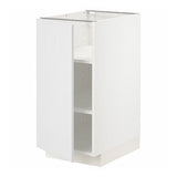 METOD base cabinet with shelves, white/Stensund white, 40x60 cm