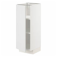 METOD base cabinet with shelves, white/Stensund white, 30x37 cm